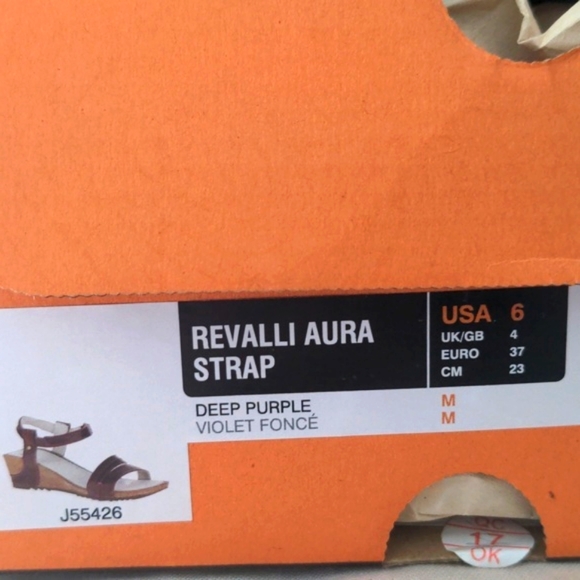 Merrell Leather Sandals Cork Air Cushion Sandals NIB 6M 🍷 Deep purple Wine - Picture 1 of 6